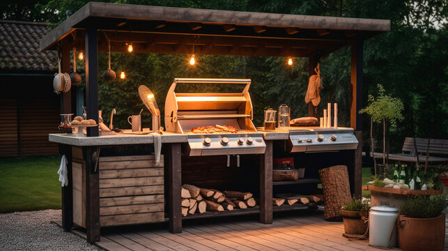 lighting for outdoor kitchen