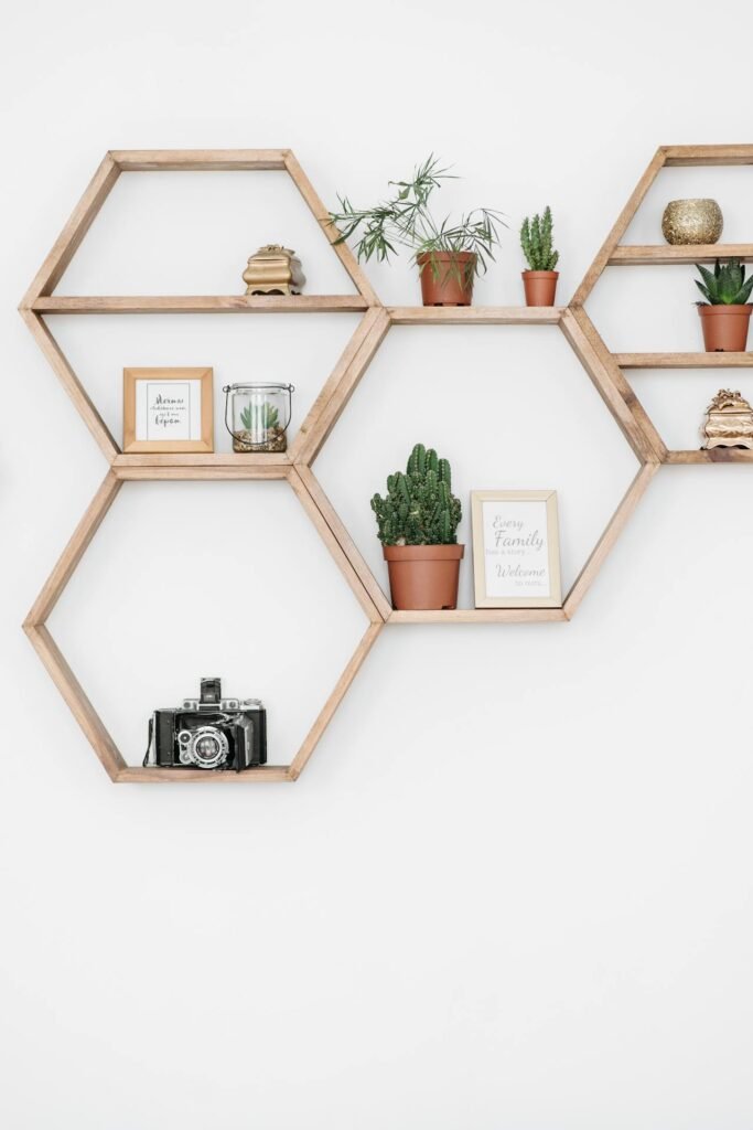 hexagon shape wall cabinet 