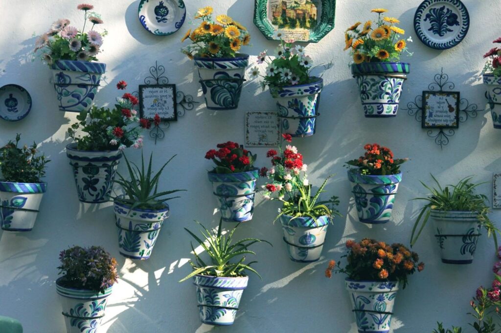 a lot of wall flower attached the wall